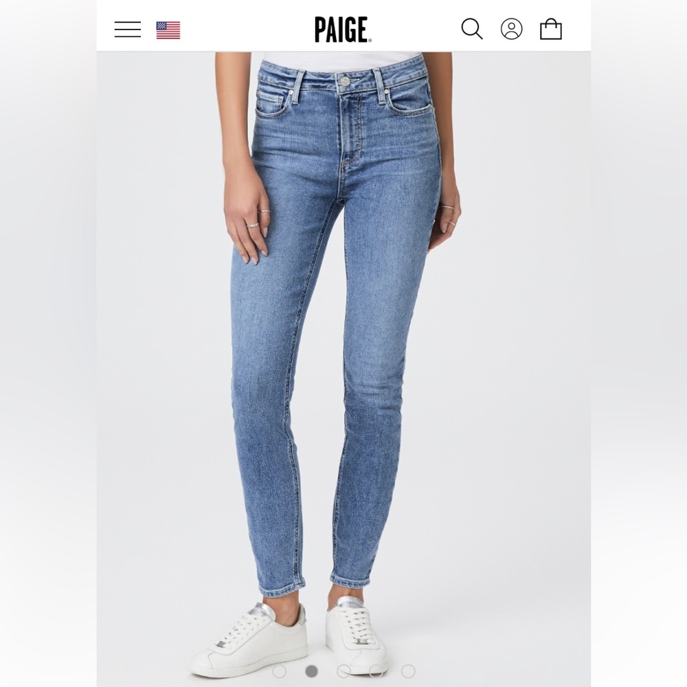 Paige Troy boy regular wash straight leg jeans size 26